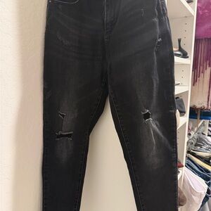 Risen Distressed Black Jeans